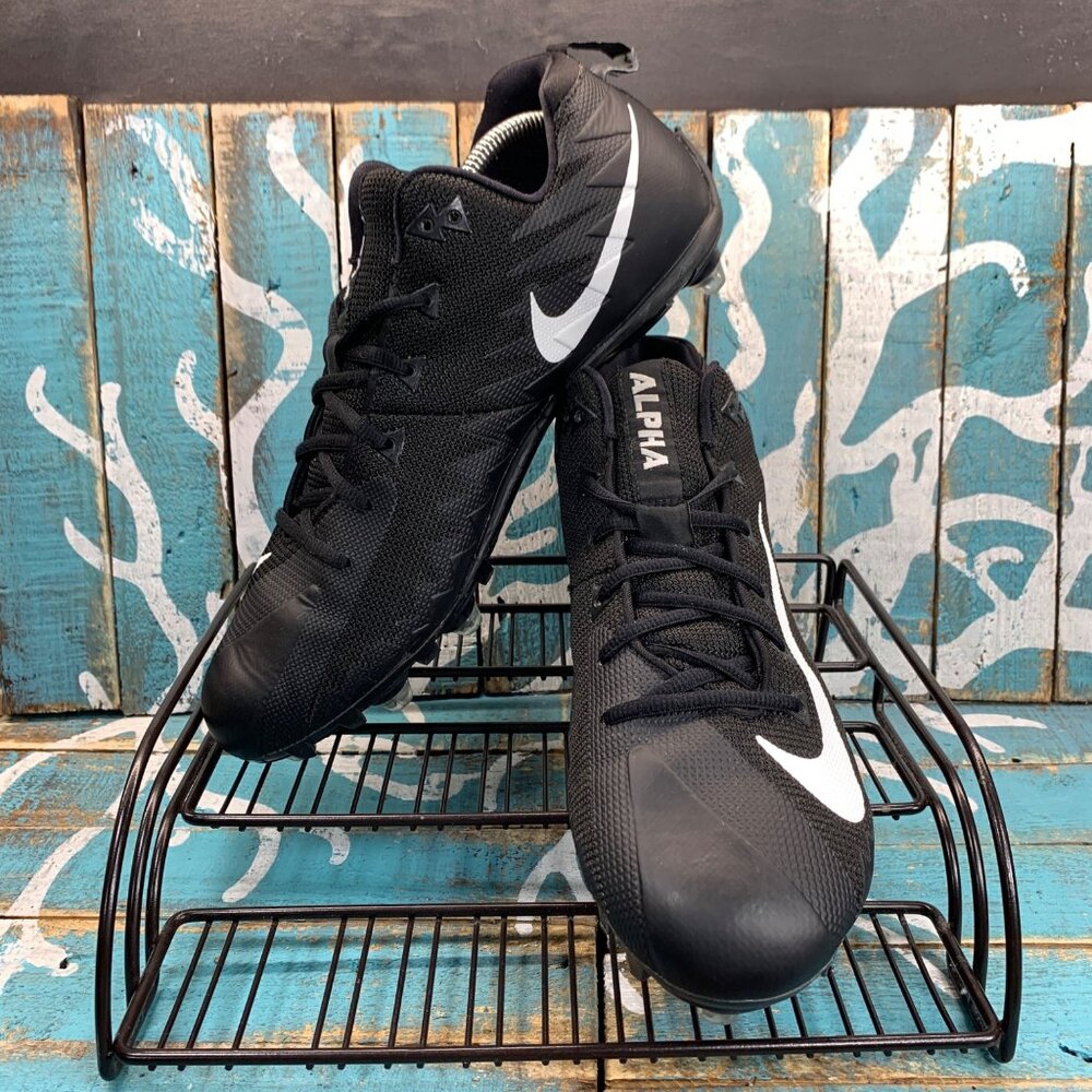 Nike Alpha Menace Pro Low Football Removable Cleats Black 923045-010 Mens 13